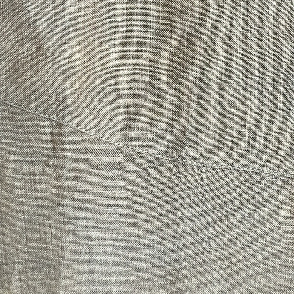 Sandro Asymmetrical Linen Blend Skirt in Olive-Tan - Picture 5 of 7